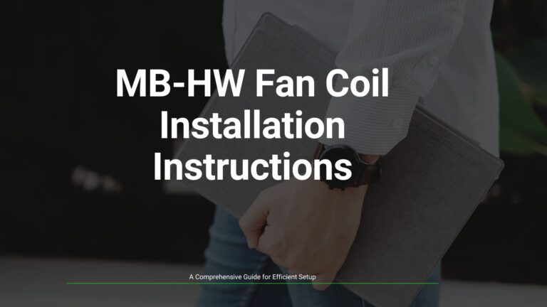 mb-hw fan coil installation instructions